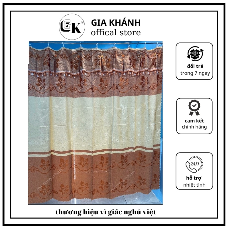 Rèm cửa sổ rèm thử đồ ngăn phòng 2m9_2m3_1m5 vải gấm cao cấp