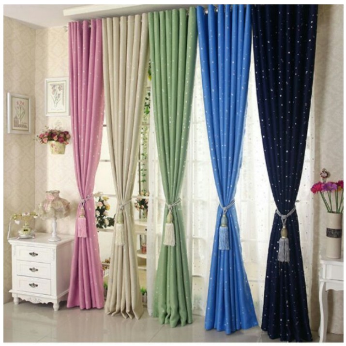 Rèm Vải Cao Cấp Chống Nắng Ngôi Sao Xinh Xắn 1m x cao1.35m ( 1 TẤM )