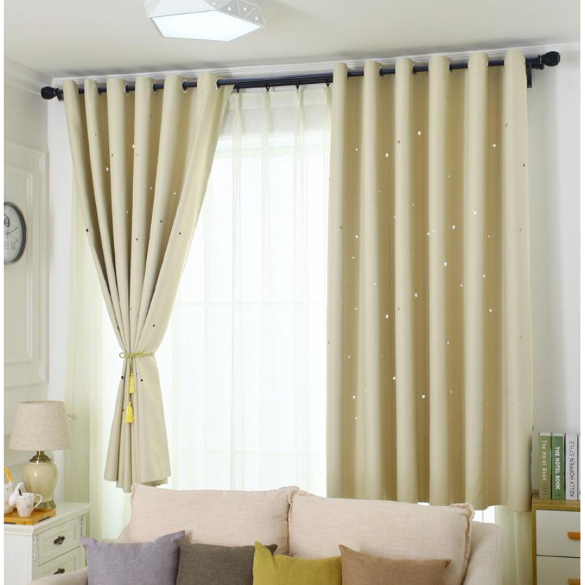 Rèm vải cao cấp treo cửa sổ phòng ngủ - phòng khách trang trí - ngôi sao - Ảnh 7