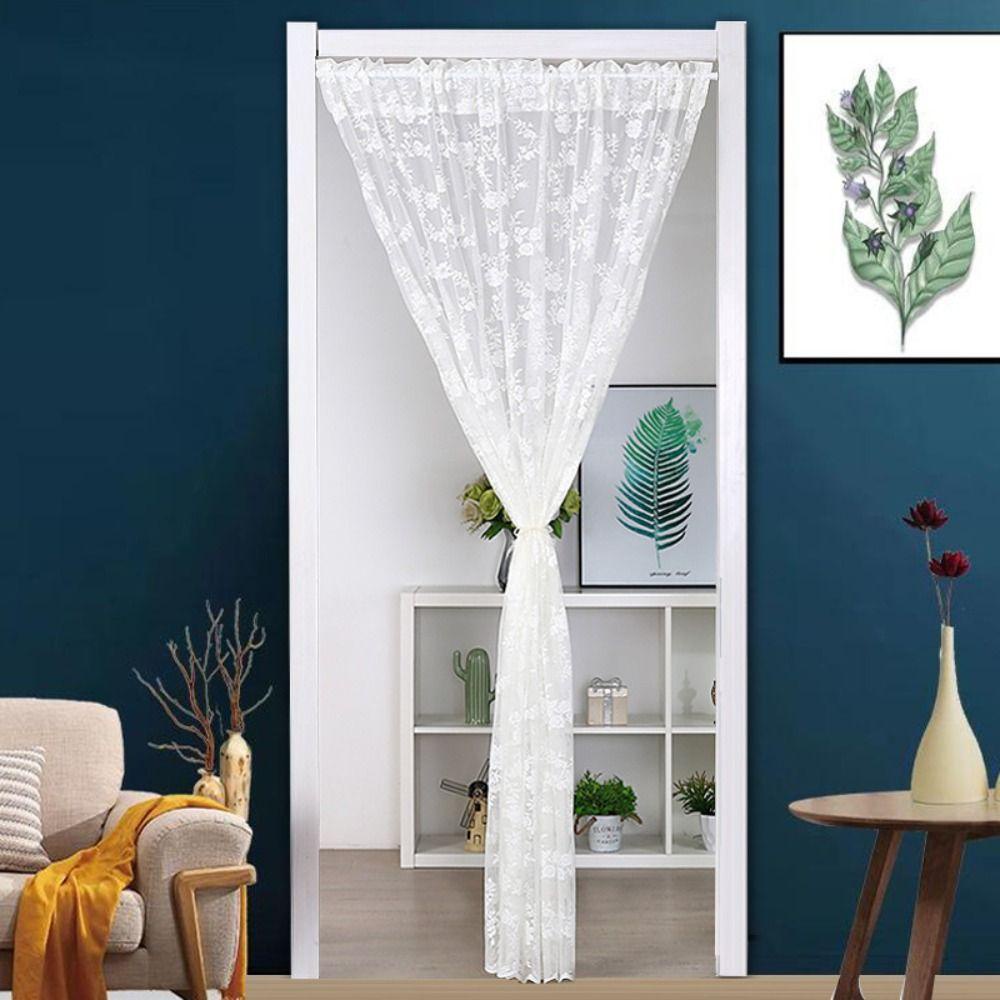 Aubrey Rèm Cửa Sổ Vải Tuyn Ngắn Phối Ren Hoa Hiện Đại Dành Cho Phòng Khách - Ảnh 4