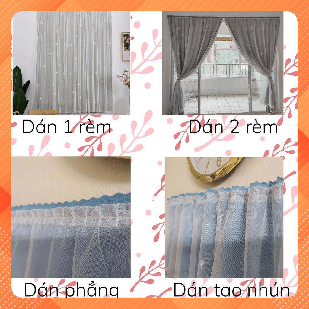 Rèm cửa sổ dán tường 2 lớp, vải dày, chống nắng tốt mẫu ngôi sao - Ảnh 6