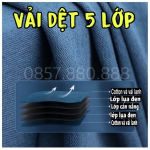 [ Rèm Nội Thất KB19 ] Rèm Vải thô dệt 5 lớp cản nắng, rèm cửa màu vàng be che nắng 100% Luxury - Ảnh 7