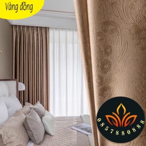[ Rèm cửa gấm KB24-13] Rèm cửa sổ, rèm vải che nắng vải gấm dệt tinh xảo - Ảnh 3