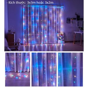 [CÓ ĐIỀU KHIỂN TỪ XA] Đèn Led Thả Rèm 300 Led Đom Đóm Rèm Mành Dây Đồng Trang Trí Nhà Cửa Phòng Khách Phòng Ngủ Trang - Ảnh 5
