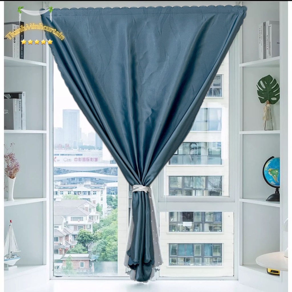Rèm Cửa Dán Tường, Rèm Cửa Sổ vải gấm cao cấp chống nắng tốt treo phòng ngủ, giường tầng, dán bếp - ThanhMinhcurtain - Ảnh 5