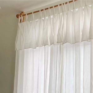 Rèm Cửa Vải Đũi Trắng Vintage