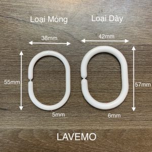 Màn Cửa Móc Treo Chữ C LAVEMO Bằng Nhựa Tiện Lợi Dễ Sử Dụng MT02