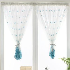 Rèm cửa sổ Ngắn Thêu Họa Tiết Chim Công - Ảnh 4