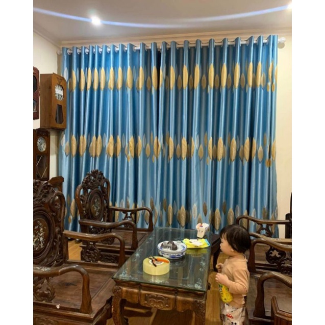 Rèm Cưa Vải gấm hoa văn 3d, rèm cản nắng 99% hoa văn dày dặn - Ảnh 4