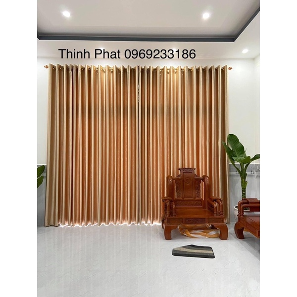 Rèm Cửa Vải Che Nắng Một Mầu Trơn Giá Rẻ( Làm Mọi Kích Thươc) Rem Vai Sang Trọng và Hiện Đại, Rèm vải cản sáng 99% - Ảnh 5