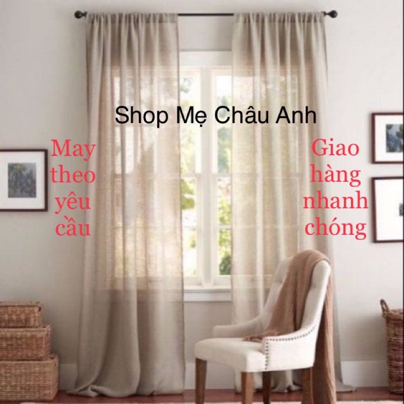 Rèm vải bố mộc phong cách vintage (vui lòng đọc chú ý)