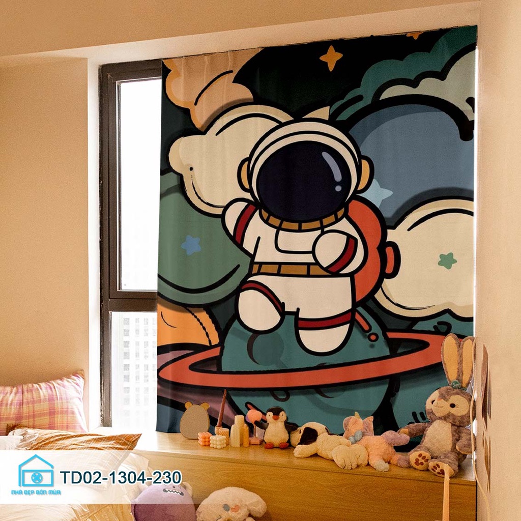 Rèm cửa dán tường chống nắng phi hành gia Tín Phát Decor, rèm cửa sổ du hành vũ trụ độc đáo - Ảnh 6