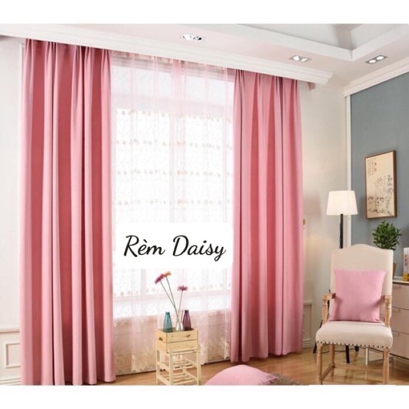 Rèm cửa màu hồng- rèm vải hồng