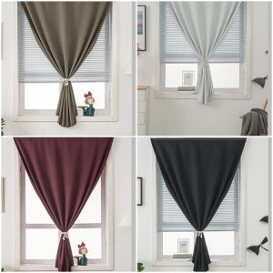 Rèm Vải Dán Tường Treo Cửa 1 tấm 1m ngang x 1.35m cao MC009 tặng dây buộc - Ảnh 2