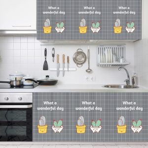 Rèm vải dày chống bụi chống thấm nước cho cửa tủ nhà bếp，Tủ rèm Velcro Rèm chìm Không cần đục lỗ Chống bụi tự dính Nhà bếp Cửa sổ Màn che Rèm chân tường，Tủ bếp trượt giá rẻ Rèm che tủ bếp - Ảnh 5