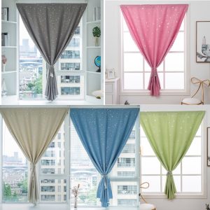 Rèm Vải Dán Tường Treo Cửa 1 tấm 1m ngang x 1.35m cao MC009 tặng dây buộc - Ảnh 5