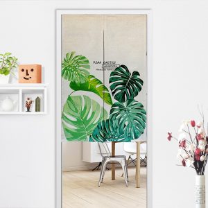 Rèm cửa vải dày họa tiết cây xanh cao cấp thời trang cho gia đình