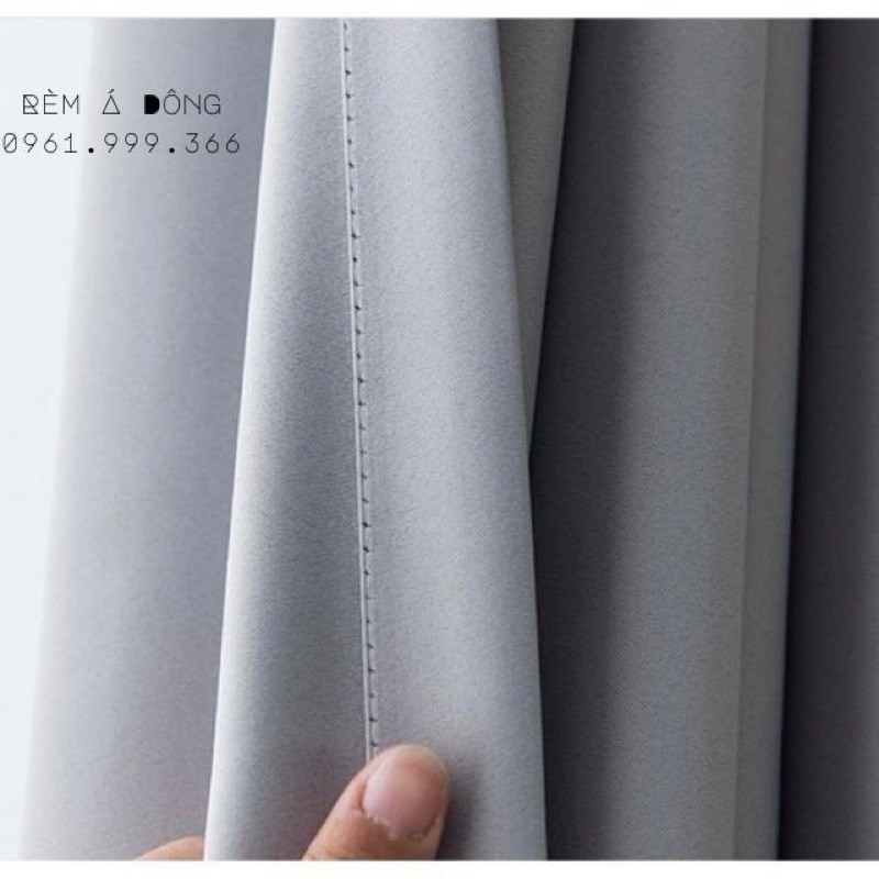 HN_Rèm vải trơn màu không họa tiết - màu xám khói