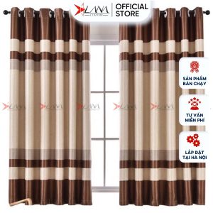 Rèm cửa may sẵn nhiều kích thước chất gấm dệt 3 lớp cản nắng