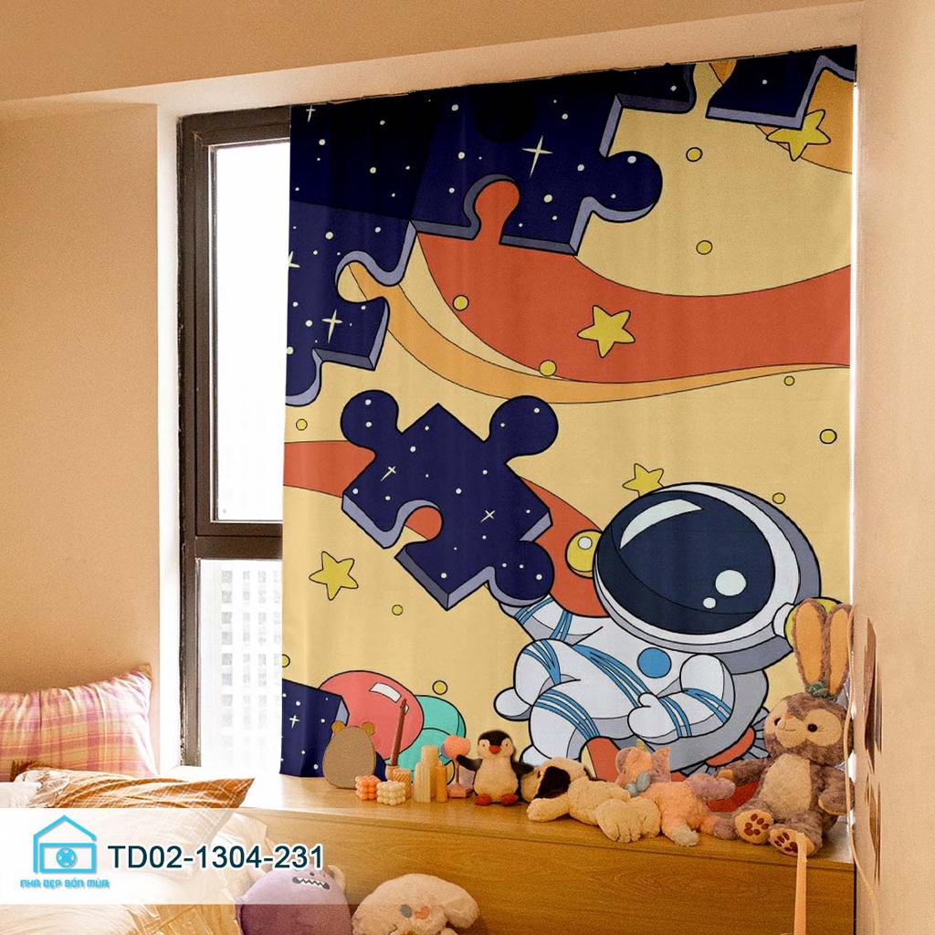 Rèm cửa dán tường chống nắng phi hành gia Tín Phát Decor, rèm cửa sổ du hành vũ trụ độc đáo - Ảnh 7