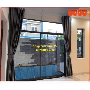 Rèm cửa sổ màu xám đậm chống nắng 100%,vải dày lên rèm đẹp,sang trọng. - Ảnh 7