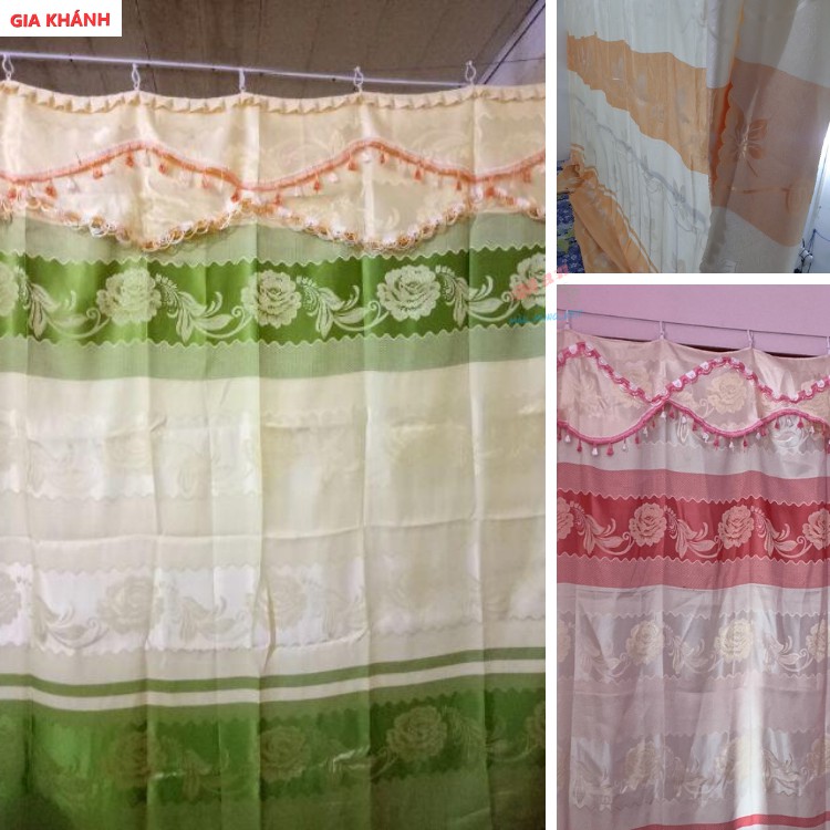 rèm cửa sổ rèm thử đồ ngăn phòng 2m9_2m3_1m5 vải gấm cao cấp