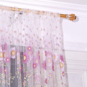 Rèm cửa vải voan 9.5x2m họa tiết hoa hướng dương độc đáo đẹp mắt - Ảnh 6