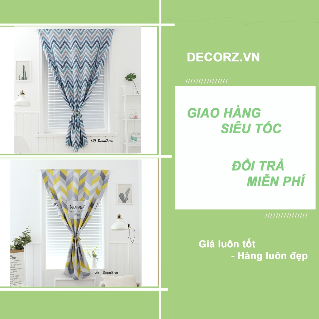 Màn cửa sổ ❤️Freeship❤️ Loại 1 Decor cao cấp Trang trí phòng ngủ phòng khách Rèm cửa dán tường - Ảnh 2