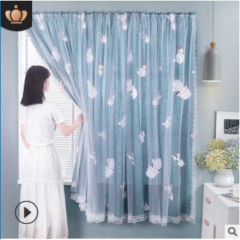Rèm Cửa Dán Tường 2 Lớp Hoạt Tiết Dễ Thương - Rèm Dán Tường Phòng Ngủ Phòng Tắm Tiện Lợi - Ảnh 2