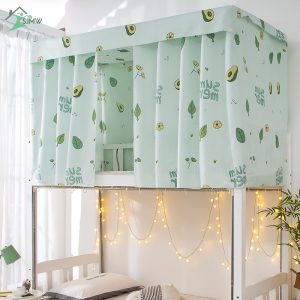 Rèm Vải Che Giường Ngủ Kí Túc Xá 4/4.5 inch Kèm Dây Buộc In Họa Tiết Dễ Thương - Ảnh 2