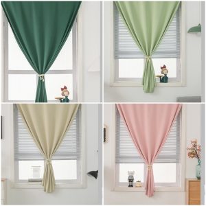 Rèm Vải Dán Tường Treo Cửa 1 tấm 1m ngang x 1.35m cao MC009 tặng dây buộc - Ảnh 3