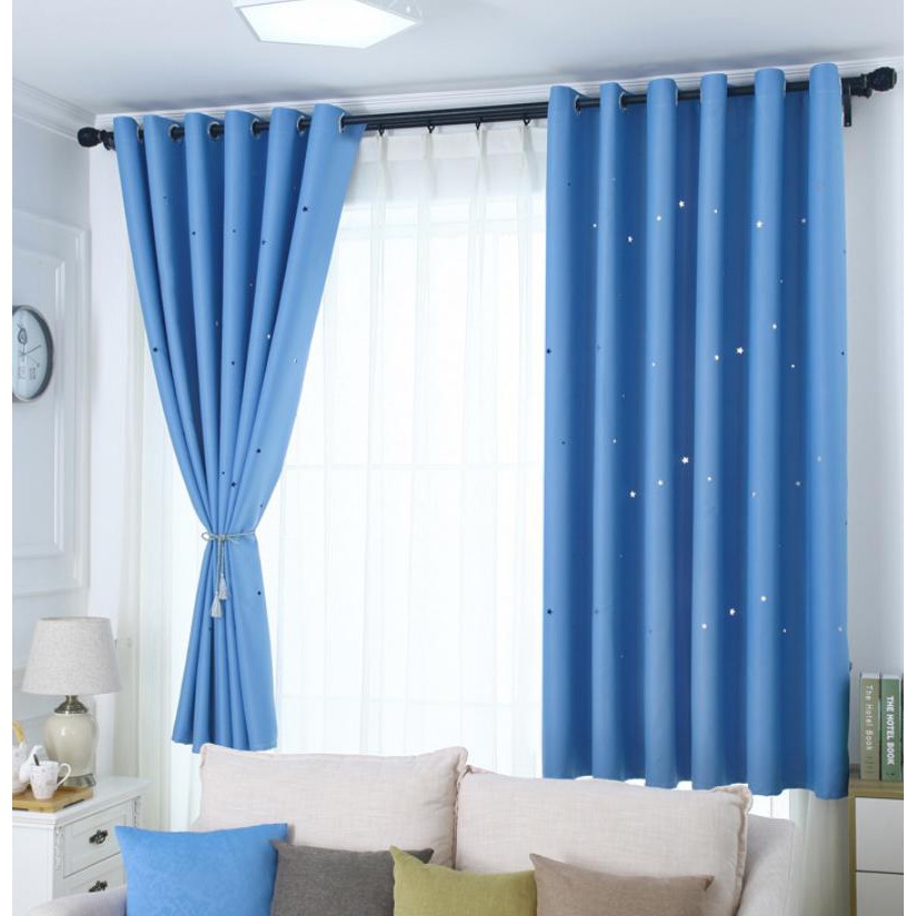 Rèm vải cao cấp treo cửa sổ phòng ngủ - phòng khách trang trí - ngôi sao - Ảnh 6