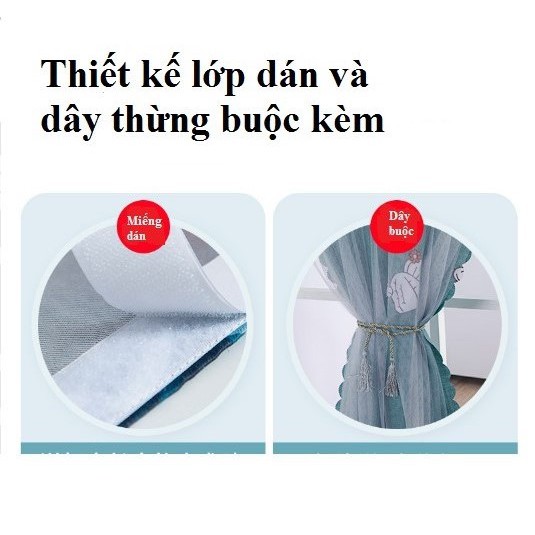 Rèm cửa dán tường chống nắng, rèm cửa dán trang trí cửa sổ - phòng khách dễ dàng lắp đặt không khoan đục Levika.HN - Ảnh 4
