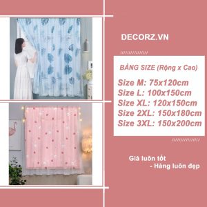 Rèm cửa sổ ❤️FREESHIP❤️ 2 lớp họa tiết chống nắng siêu tiện lợi, Màn cửa phòng ngủ dán tường - Ảnh 4