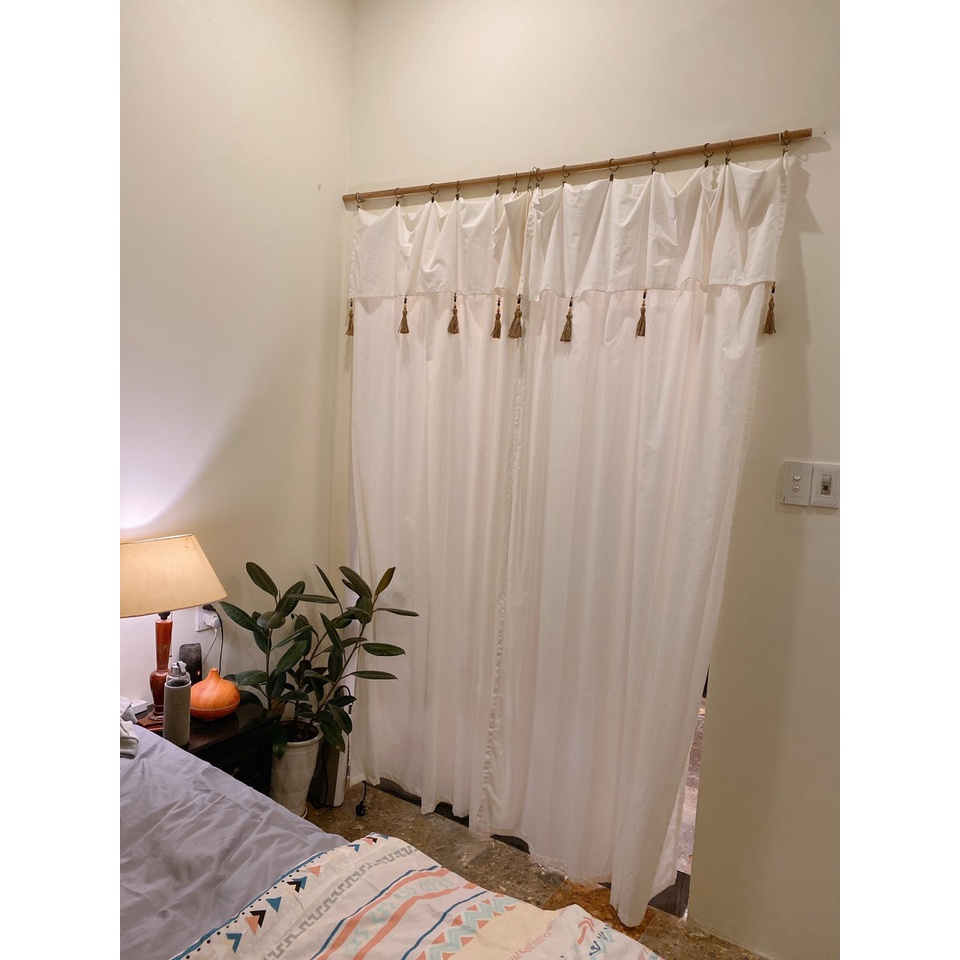 Rèm vải canvas rèm màn cửa trang trí theo yêu cầu - Ảnh 3