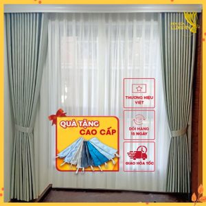 Rèm màn cửa sổ chống nắng cao cấp, rủ sóng đẹp Luxury, vải treo tường trang trí decor phòng ngủ và phòng khách Lux01 - Ảnh 6