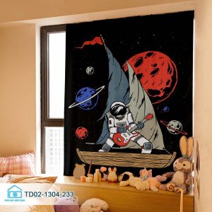 Rèm cửa dán tường chống nắng phi hành gia Tín Phát Decor, rèm cửa sổ du hành vũ trụ độc đáo - Ảnh 4