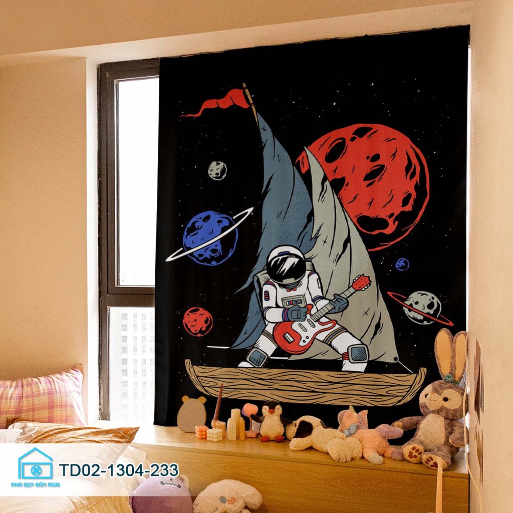 Rèm cửa dán tường chống nắng phi hành gia Tín Phát Decor, rèm cửa sổ du hành vũ trụ độc đáo - Ảnh 4
