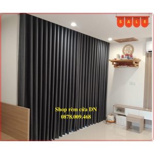 Rèm cửa sổ màu xám đậm chống nắng 100%,vải dày lên rèm đẹp,sang trọng. - Ảnh 6