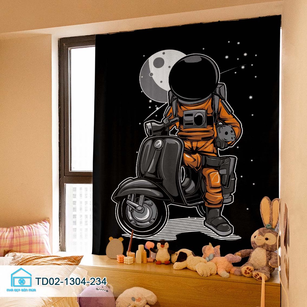 Rèm cửa dán tường chống nắng phi hành gia Tín Phát Decor, rèm cửa sổ du hành vũ trụ độc đáo - Ảnh 3