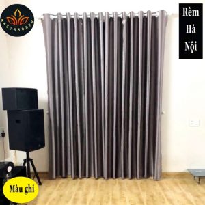 rèm vải che nắng gấm in hoa chìm