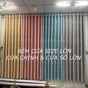RÈM CỬA CHÍNH { Cao 3M - 3M4 } chất liệu vải bố satin