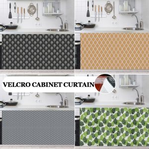 Rèm vải dày chống bụi chống thấm nước cho cửa tủ nhà bếp