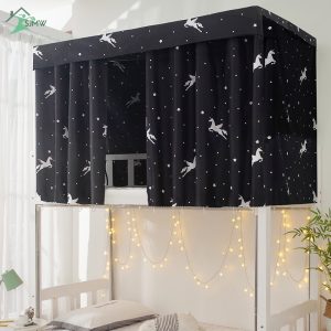Rèm Vải Che Giường Ngủ Kí Túc Xá 4/4.5 inch Kèm Dây Buộc In Họa Tiết Dễ Thương - Ảnh 5