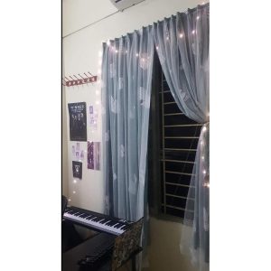 Rèm cửa sổ ❤️FREESHIP❤️ 2 lớp họa tiết chống nắng siêu tiện lợi, Màn cửa phòng ngủ dán tường - Ảnh 7