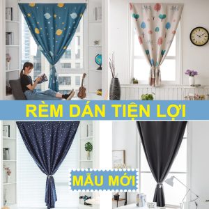 Rèm cửa sổ 1 lớp vải dày 1m2x1m5 dán keo