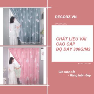 Màn cửa phòng ngủ dán tường
