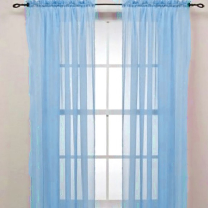 Rèm cửa sổ vải voan mỏng màu trơn 100*200cm - Ảnh 6