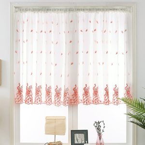 Rèm cửa sổ Ngắn Thêu Họa Tiết Chim Công - Ảnh 2