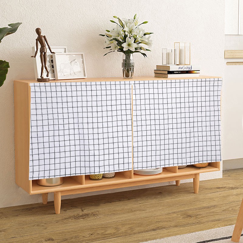 Rèm vải dày chống bụi chống thấm nước cho cửa tủ nhà bếp - Ảnh 3